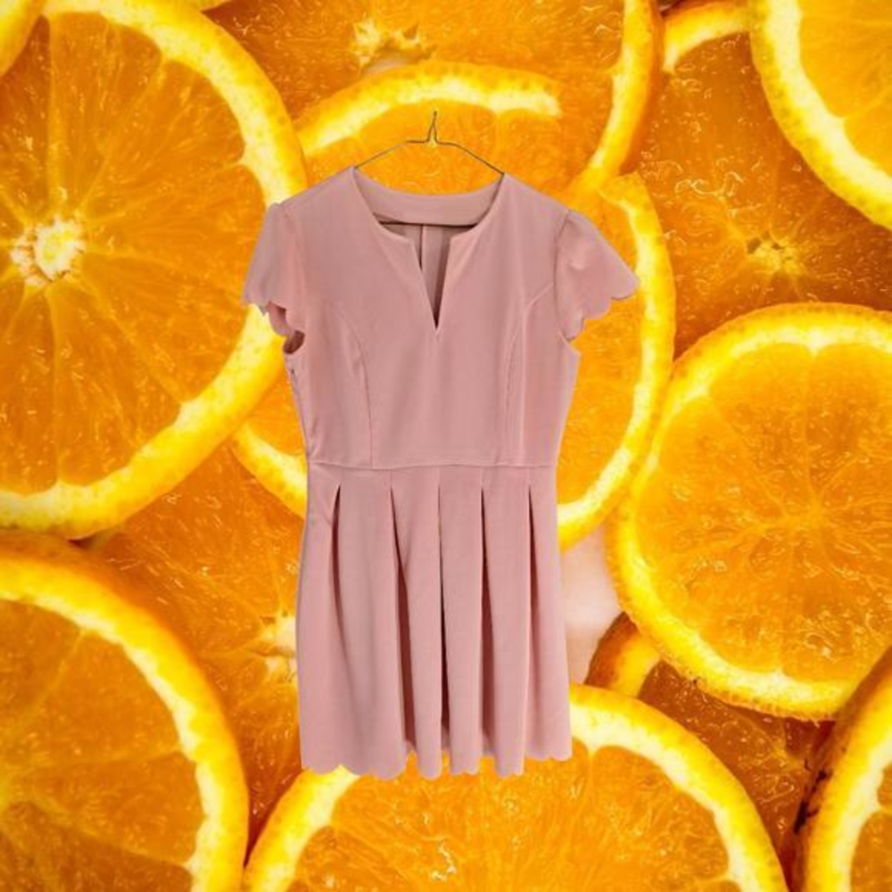 Pink V Neck Dress‎